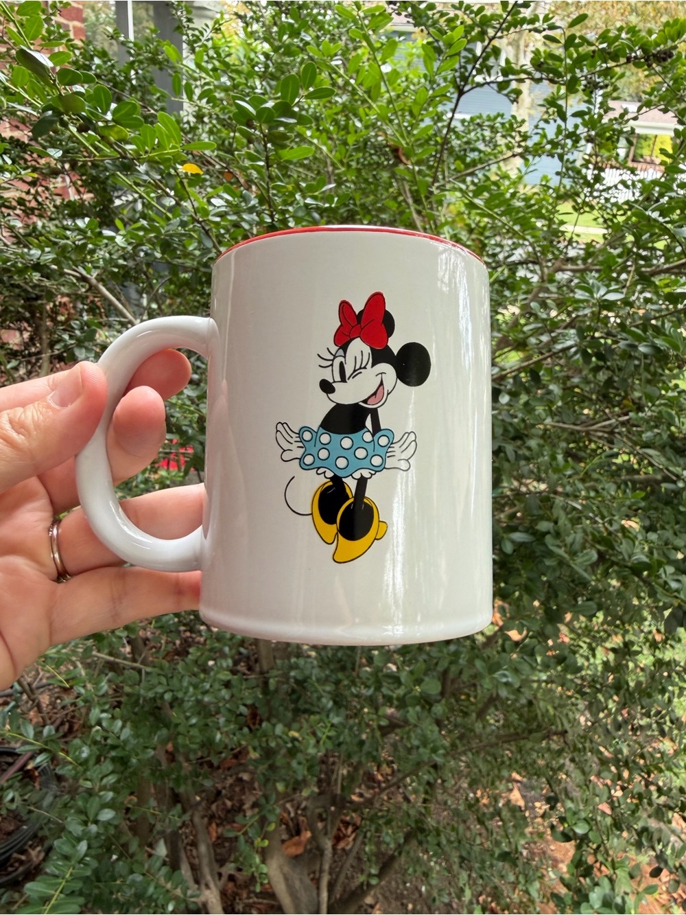VINTAGE | Disney Minnie Mouse Mug with Red Bow & Yellow Shoes